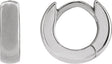 14K Gold Hinged Hoop Earrings III - White Gold