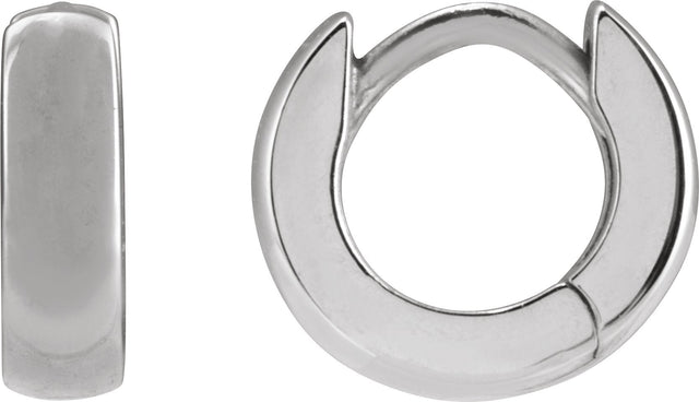 Platinum Hinged Hoop Earrings II