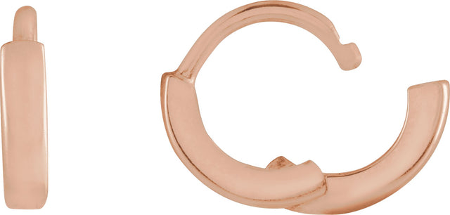 14K Gold Hoop Earrings II - Rose Gold - view 2