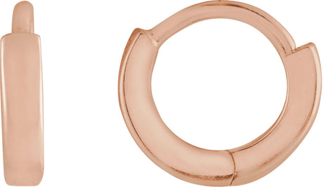 14K Gold Hoop Earrings II - Rose Gold