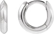Platinum Knife-Edge Hoop Earrings II
