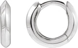 Platinum Knife-Edge Hoop Earrings II