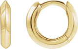 14K Gold Knife-Edge Hoop Earrings II - Yellow Gold