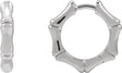 Platinum Bamboo Hoop Earrings