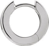 14K Gold Hinged Hoop Earrings No. 13 - White Gold