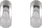 Platinum Hinged Hoop Earrings No. 2 - view 2