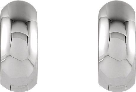Platinum Hinged Hoop Earrings No. 2 - view 2