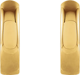 14K Gold Huggie Hoop Earrings - Yellow Gold - view 2