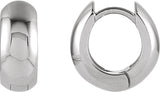 Platinum Hinged Hoop Earrings No. 2