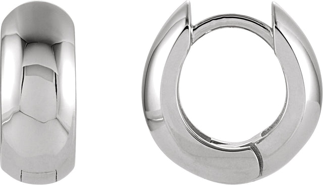 Platinum Hinged Hoop Earrings No. 2