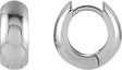 14K Gold Hinged Hoop Earrings No. 2 - White Gold