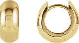 14K Gold Hinged Hoop Earrings No. 2 - Yellow Gold