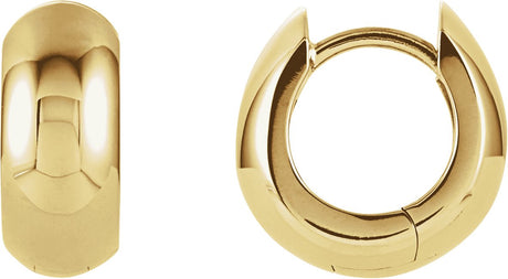 14K Gold Hinged Hoop Earrings No. 2 - Yellow Gold