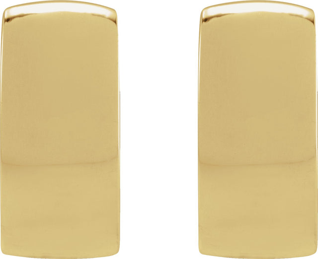 14K Gold Hinged Hoop Earrings No. 14 - Yellow Gold - view 3