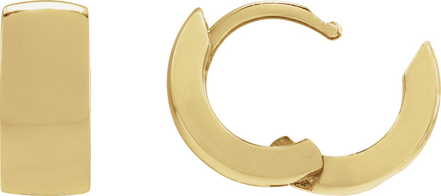 14K Gold Hinged Hoop Earrings No. 14 - Yellow Gold - view 2