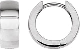 Platinum Hinged Hoop Earrings No. 8