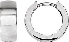 Platinum Hinged Hoop Earrings No. 8