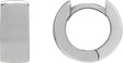 14K Gold Hinged Hoop Earrings No. 14 - White Gold