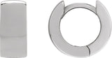 14K Gold Hinged Hoop Earrings No. 14 - White Gold