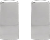 14K Gold Hinged Hoop Earrings No. 14 - White Gold - view 3