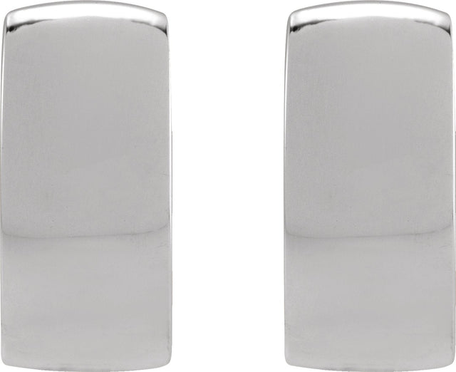 14K Gold Hinged Hoop Earrings No. 14 - White Gold - view 3