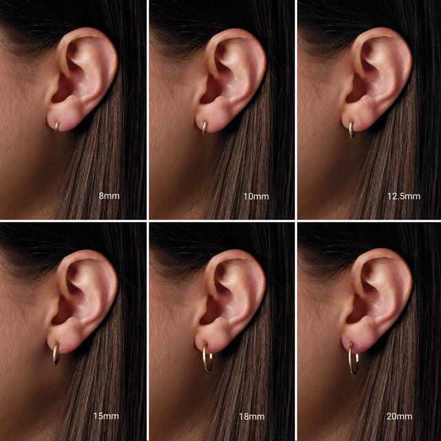 Platinum Hoop Earrings II - view 3