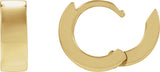 14K Gold Hinged Hoop Earrings No. 12 - Yellow Gold - view 2