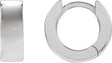 14K Gold Hinged Hoop Earrings No. 12 - White Gold