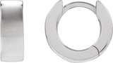 14K Gold Hinged Hoop Earrings No. 12 - White Gold