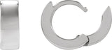 Platinum Hinged Hoop Earrings No. 7 - view 2
