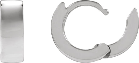 Platinum Hinged Hoop Earrings No. 7 - view 2