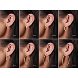 14K Gold Tube Hoop Earrings III - White Gold - view 7