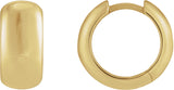 14K Gold Hinged Hoop Earrings VIII - Yellow Gold