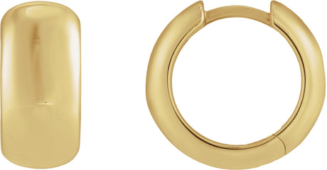 14K Gold Hinged Hoop Earrings VIII - Yellow Gold