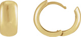 14K Gold Hinged Hoop Earrings VIII - Yellow Gold - view 2