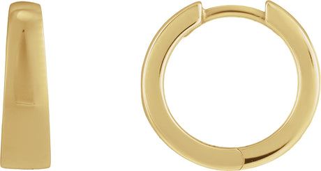 14K Gold Hinged Hoop Earrings IX - Yellow Gold