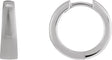 14K Gold Hinged Hoop Earrings IX - White Gold