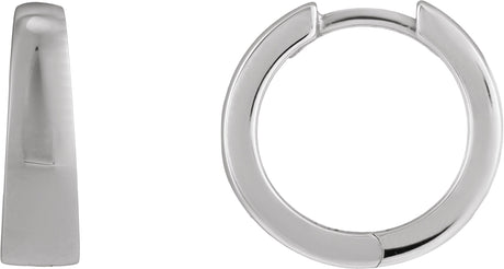 Platinum Hinged Hoop Earrings IX