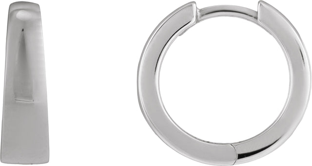 Platinum Hinged Hoop Earrings IX