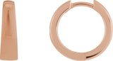 14K Gold Hinged Hoop Earrings IX - Rose Gold