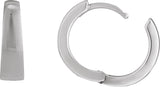 Platinum Hinged Hoop Earrings IX - view 2