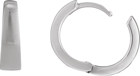 Platinum Hinged Hoop Earrings IX - view 2