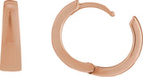 14K Gold Hinged Hoop Earrings IX - Rose Gold - view 2