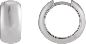 Platinum Hinged Hoop Earrings VIII
