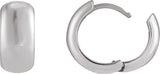 14K Gold Hinged Hoop Earrings VIII - White Gold - view 2