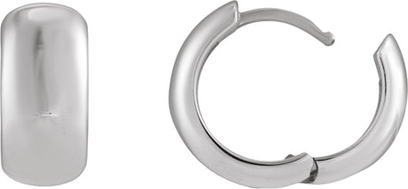 Platinum Hinged Hoop Earrings VIII - view 2