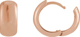 14K Gold Hinged Hoop Earrings VIII - Rose Gold - view 2