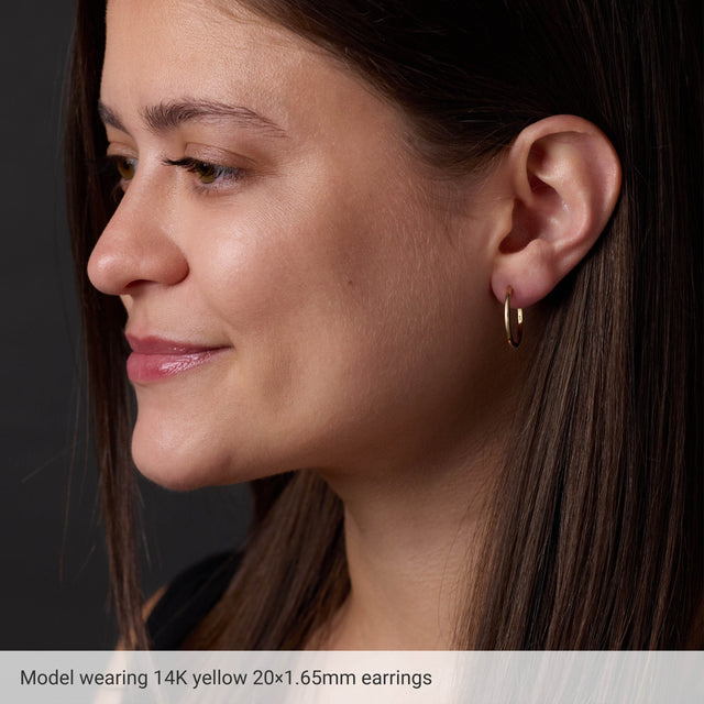 Platinum Hoop Earrings II - view 5