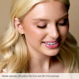 14K Gold Endless Tube Hoop Earrings - Rose Gold - view 3