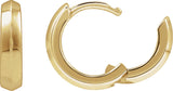 14K Gold Knife-Edge Hoop Earrings III - Yellow Gold - view 2